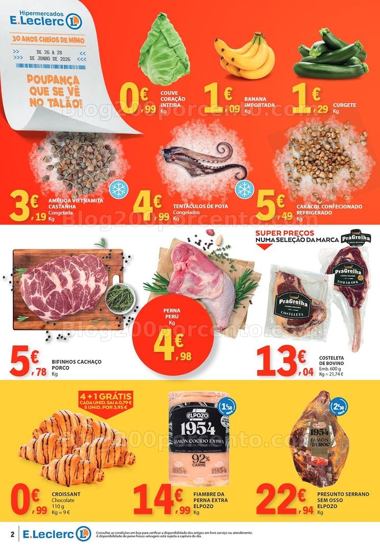 Antevisão Folheto E-LECLERC Promoções Fim de Semana - 26 a 28 junho